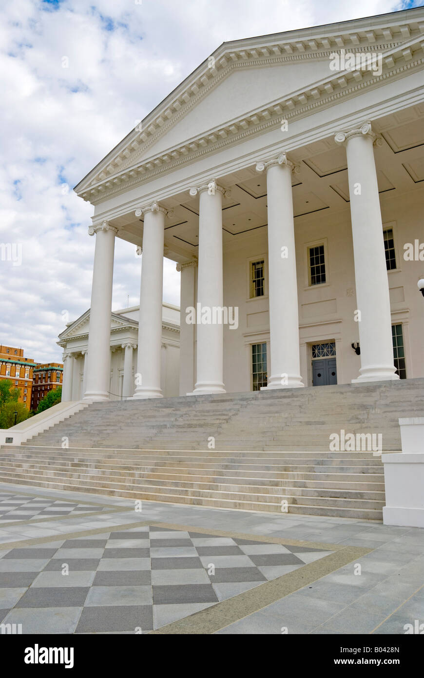 The Virginia State Capitol building in Richmond, Virginia, the seat of the Virginia state government. Stock Photo