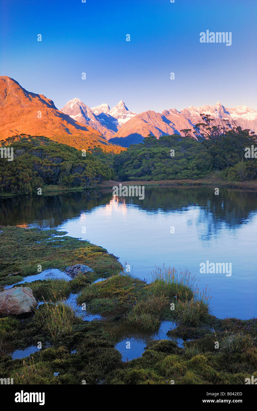 Key Summit Fiordland Nationalpark World Heritage South West New Zealand Stock Photo