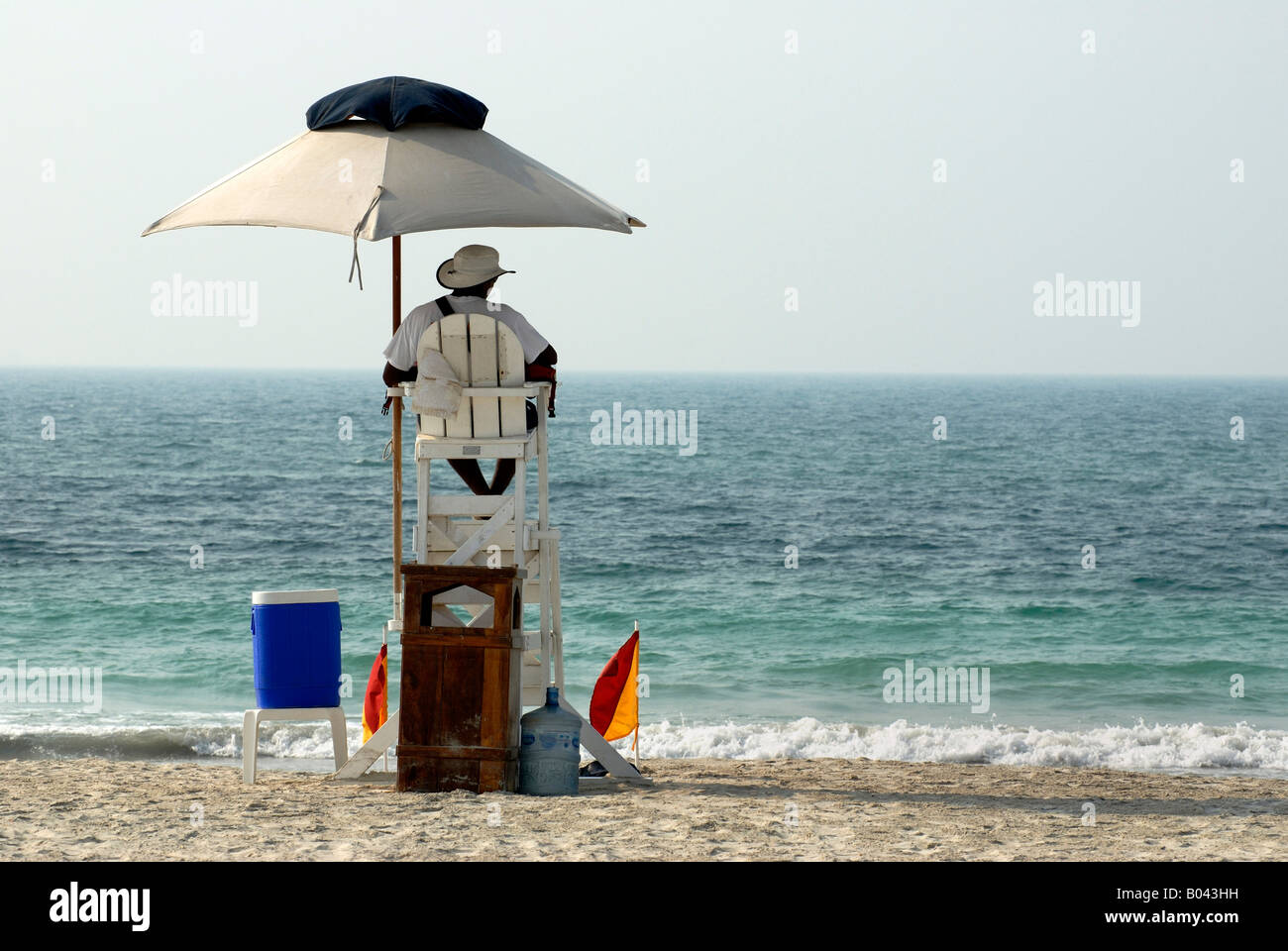 Lifeguard Jumeirah beach Dubai Stock Photo