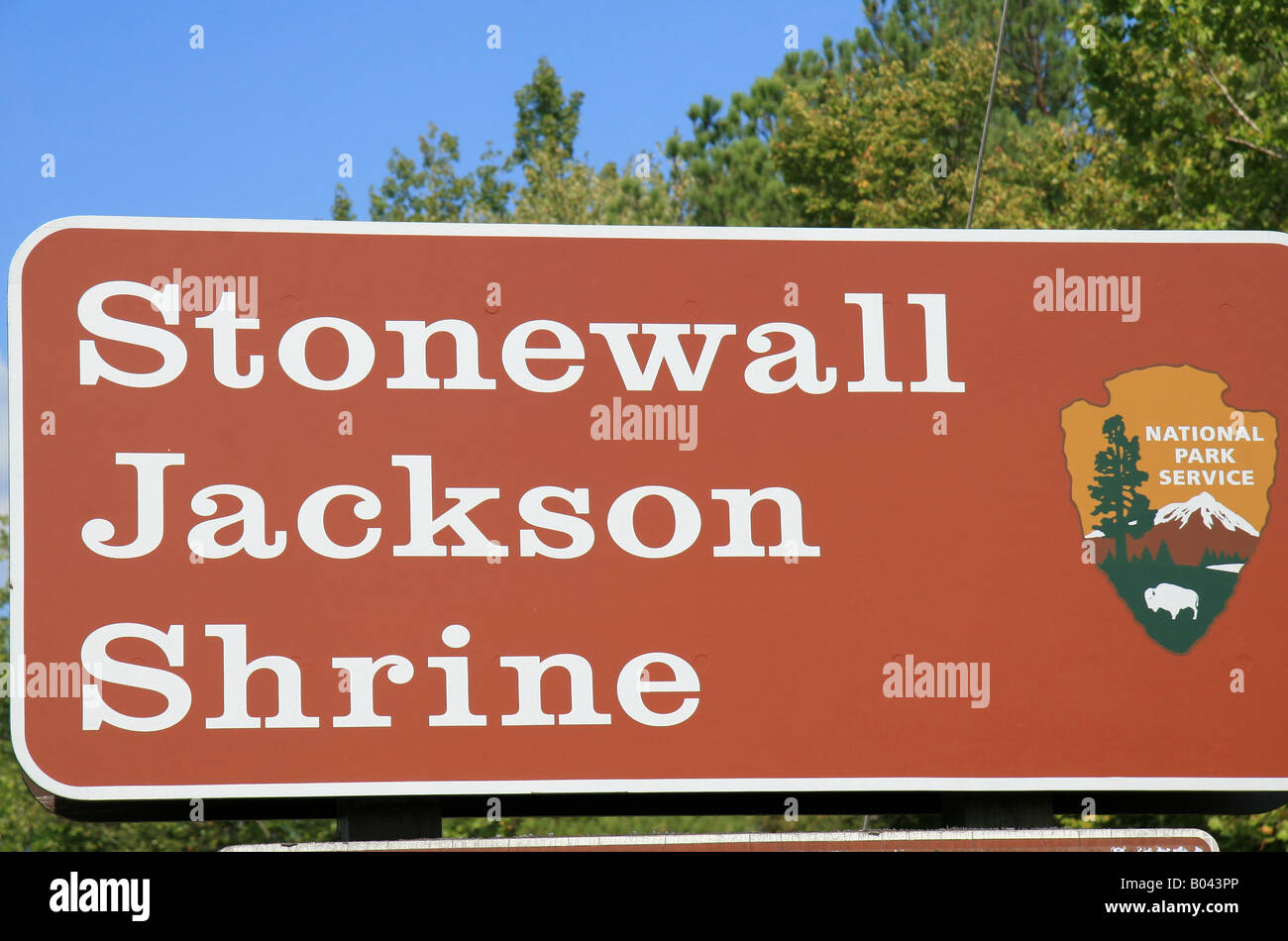 National Park Service entrance sign to the Stonewall Jackson Shrine