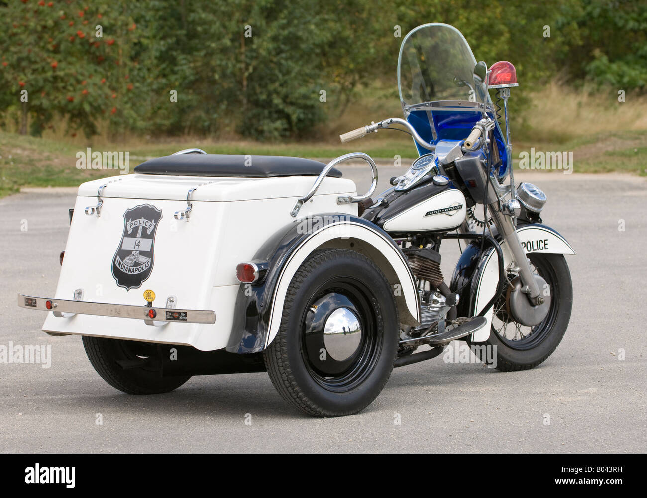 Rear view of an American police Harley Davidson Servi Car Stock Photo -  Alamy