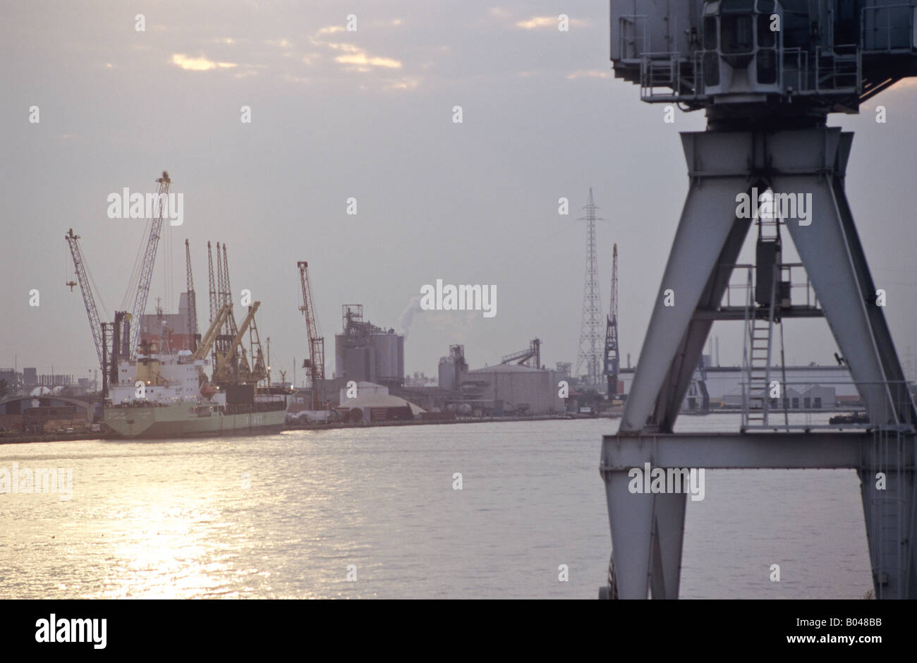 the port of Antwerp Belgium Stock Photo