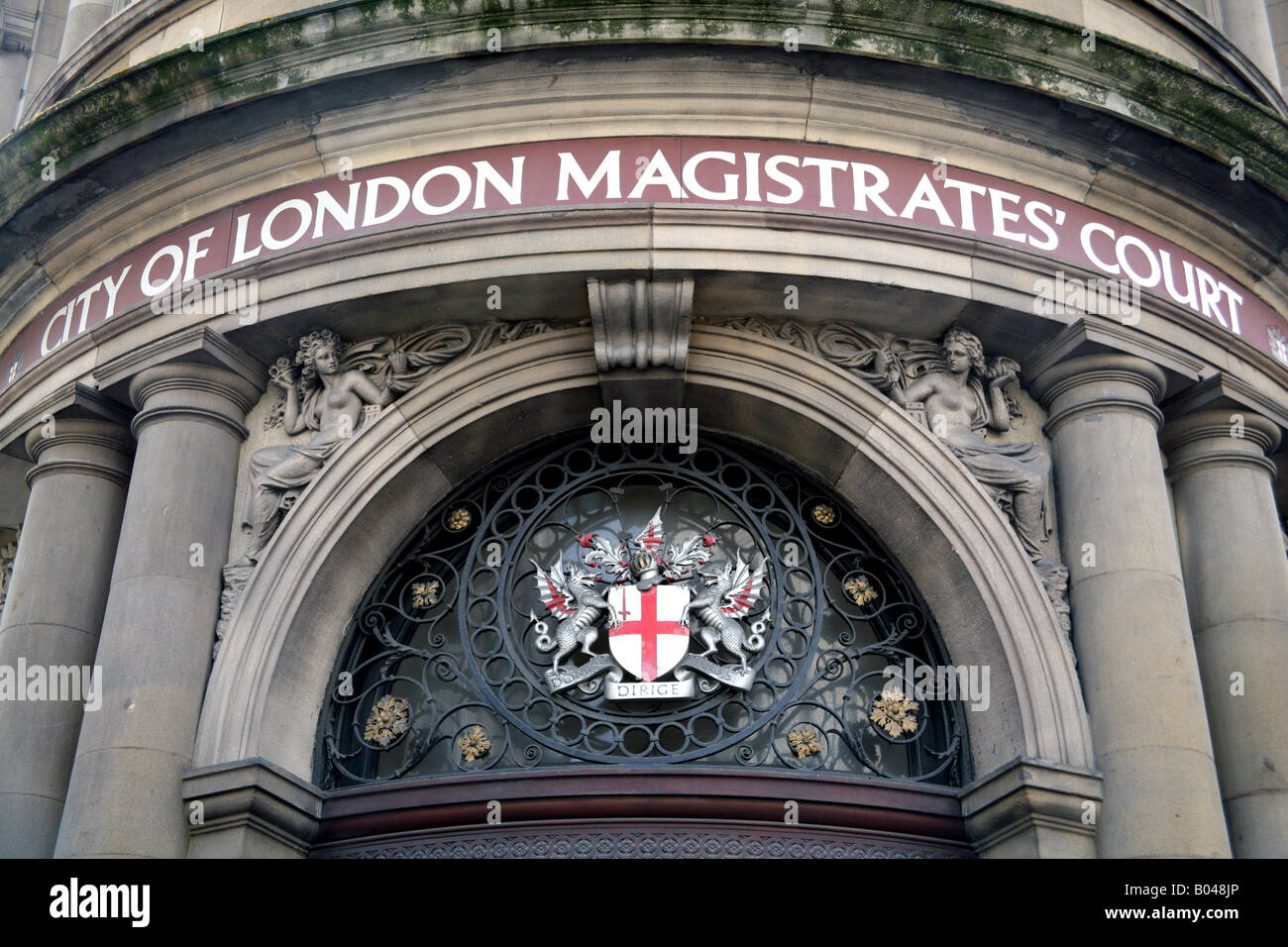 Entrance to City of London Magistrates Court Stock Photo
