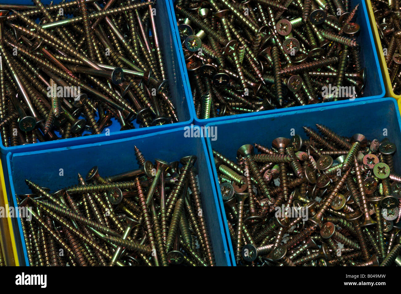 Screws In A Tool Box Stock Photo Alamy