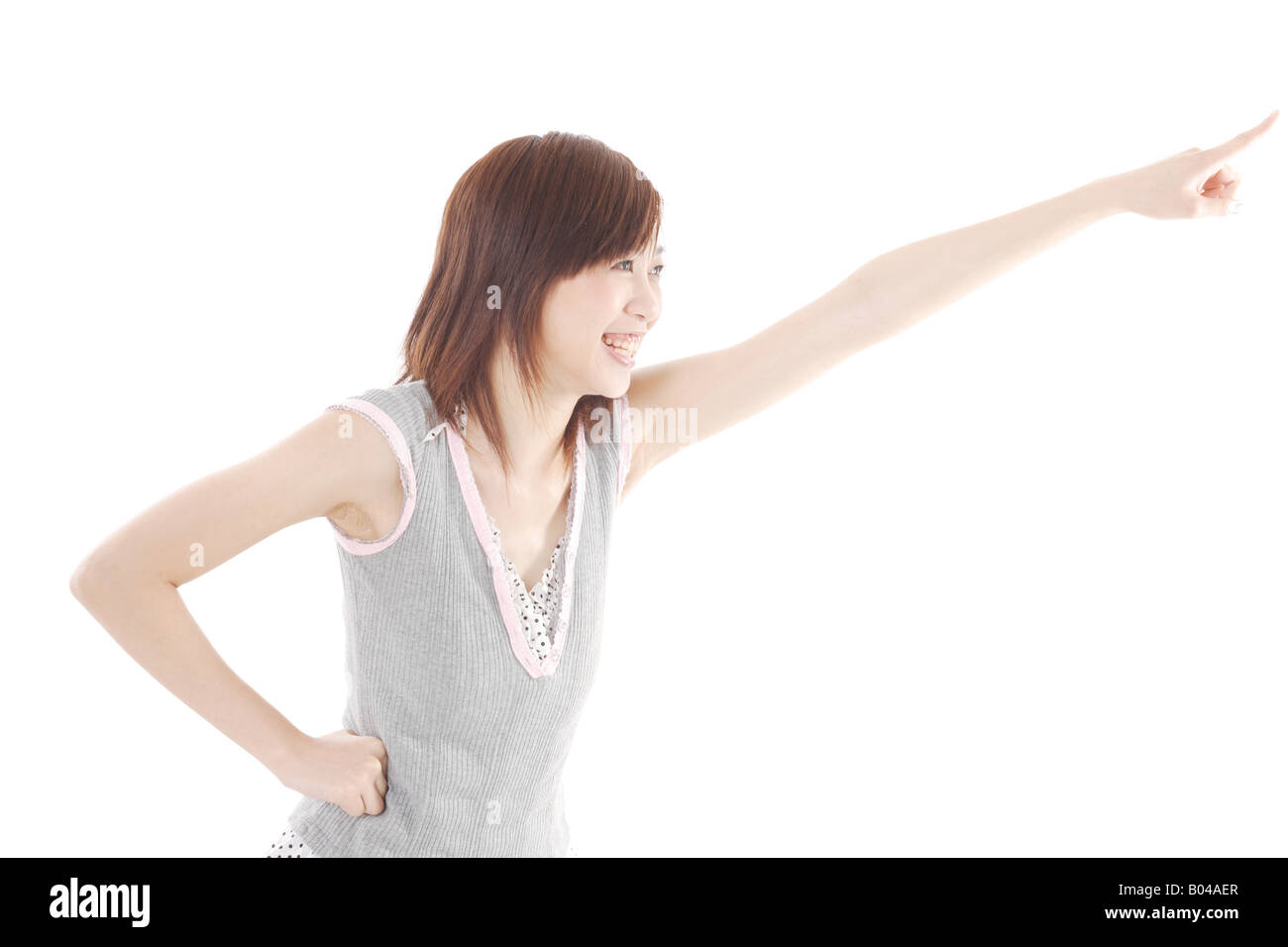 Side view young asian female Cut Out Stock Images & Pictures - Alamy