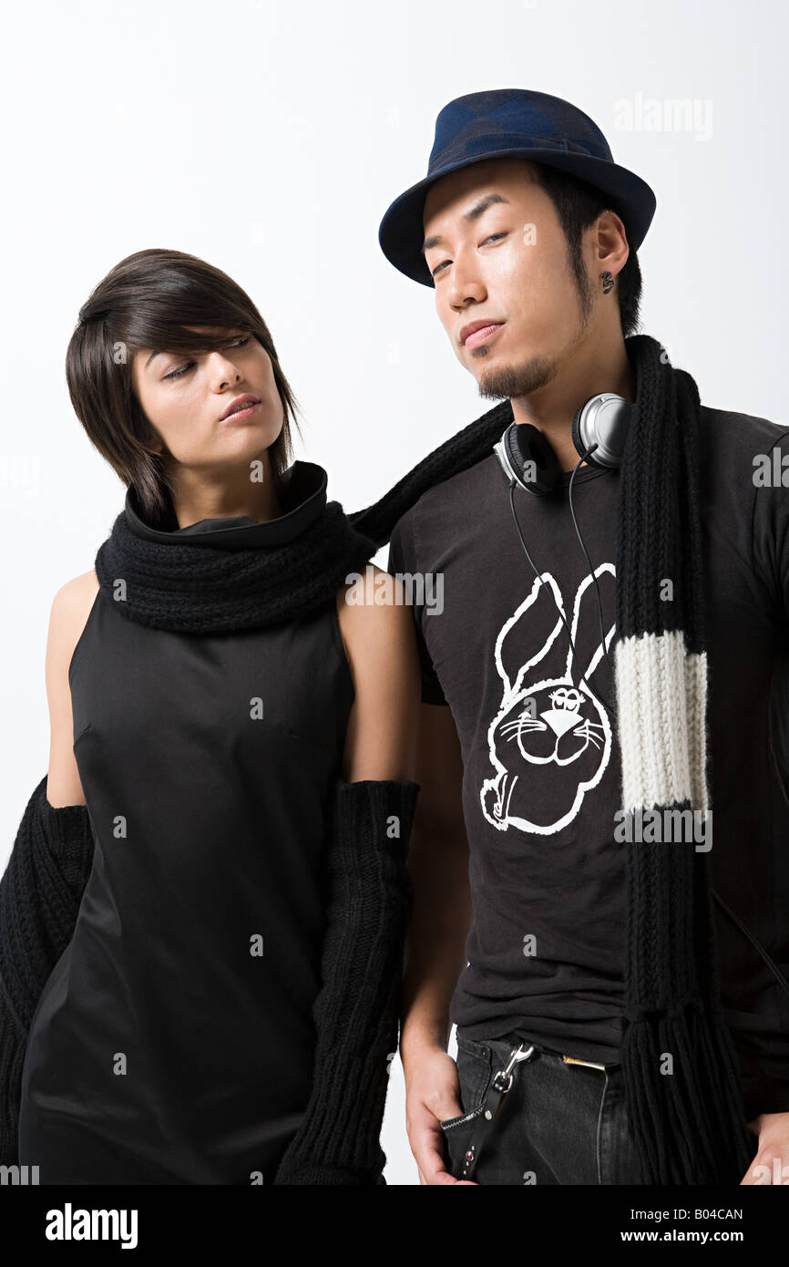 Stylish japanese couple Stock Photo Alamy