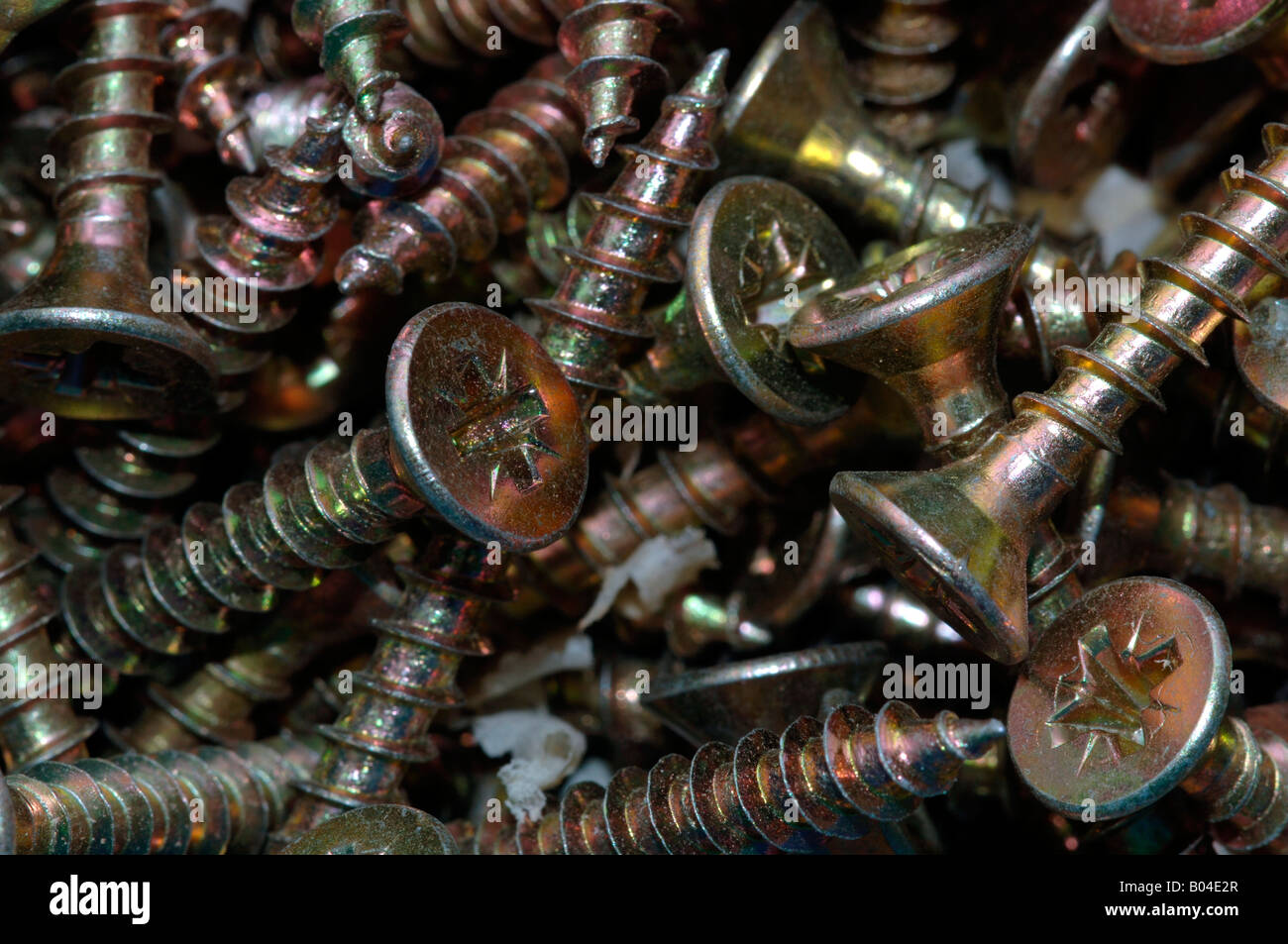Screws In A Tool Box Stock Photo Alamy