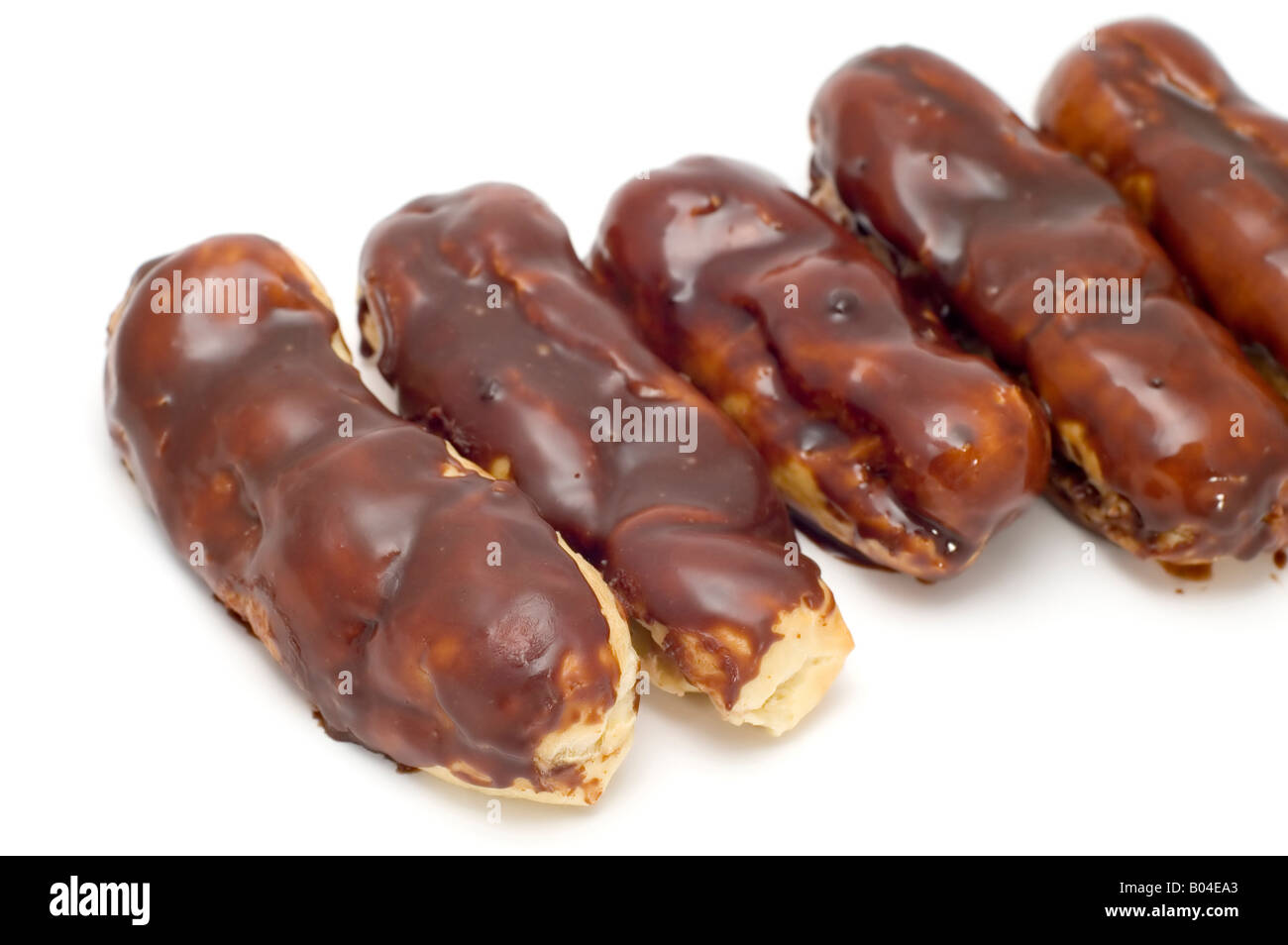 object on white food eclair Stock Photo