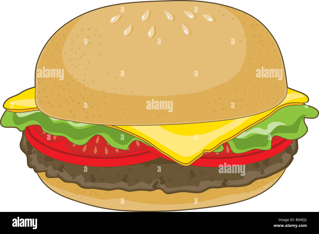 A single hamburger Stock Photo