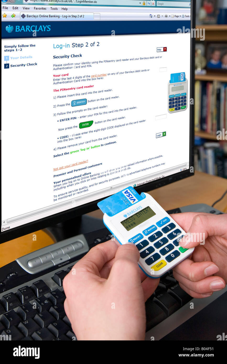 Online banking card security pin number verification checking device