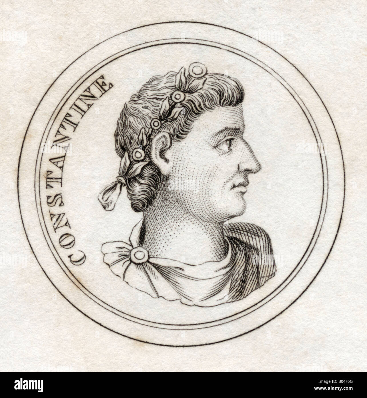 Constantine I, Flavius Valerius Constantinus, AD 285 - 337. Roman Emperor. Stock Photo
