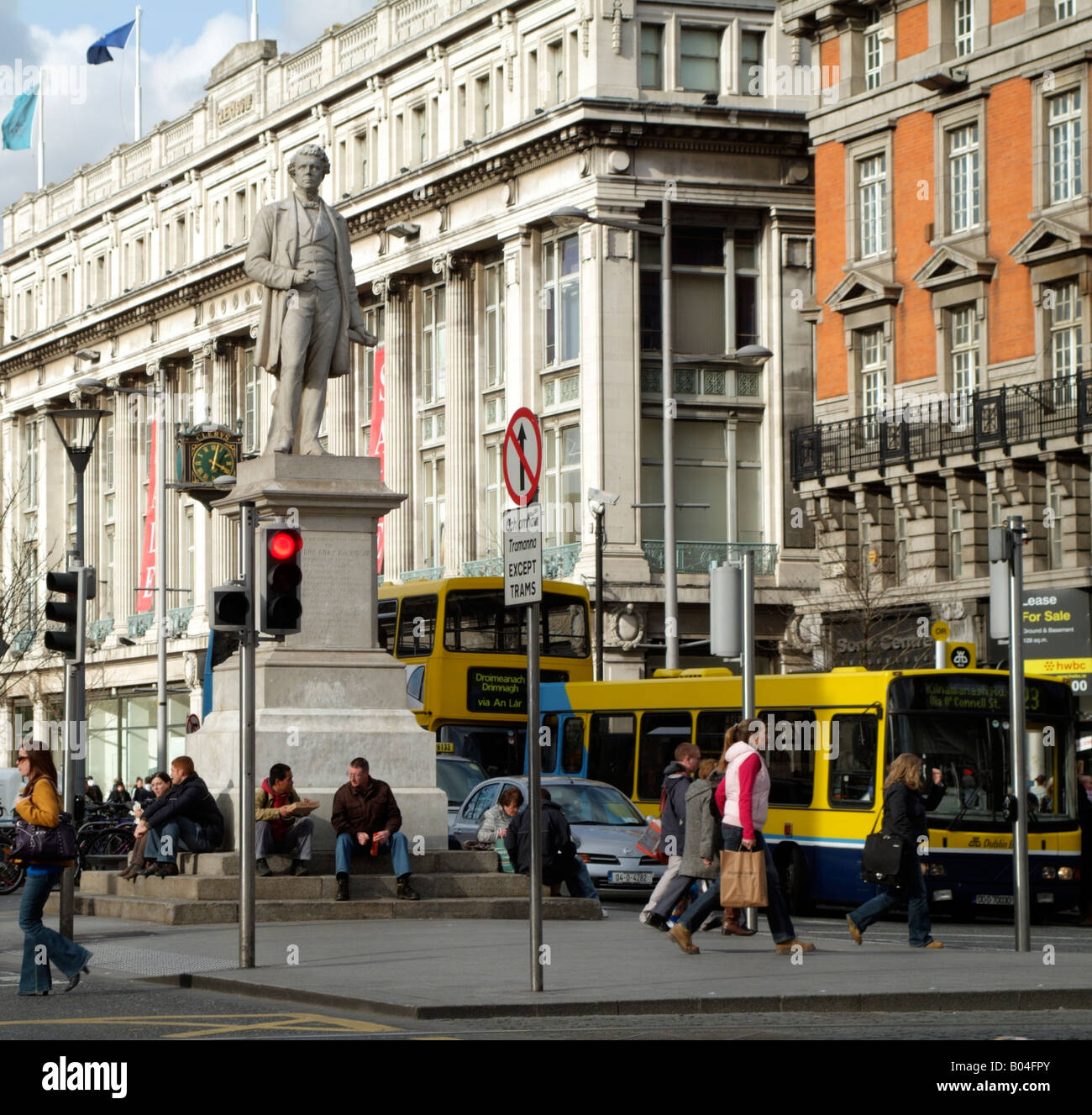 Dublin City Centre O'Connell Street Statue of Sir John Gray Stands
