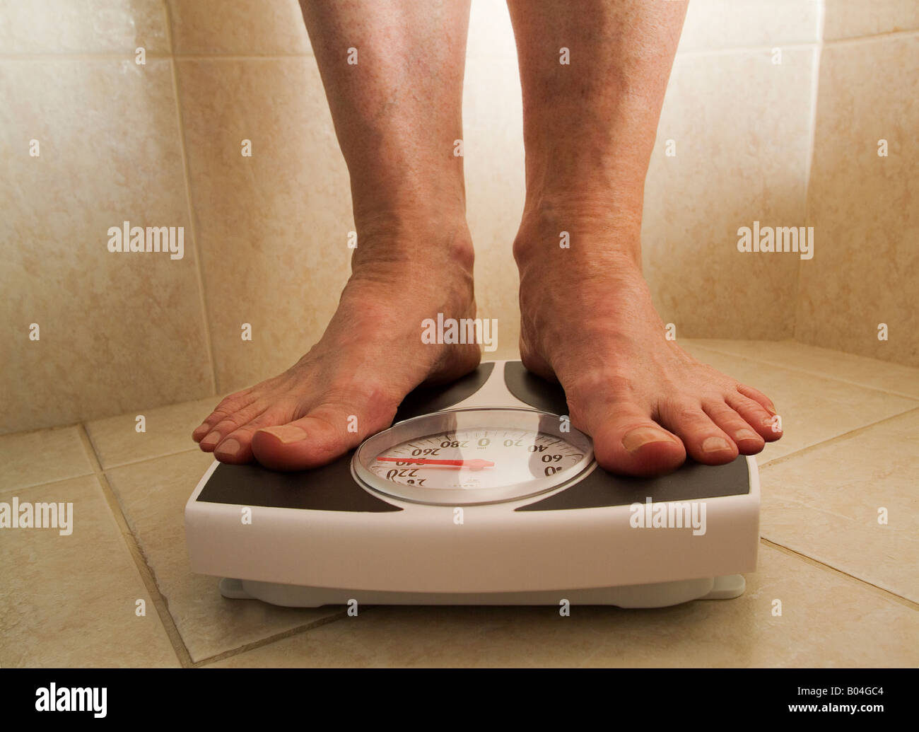 bathroom scales for weighing human weight. healthy lifestyle concept Stock  Photo - Alamy