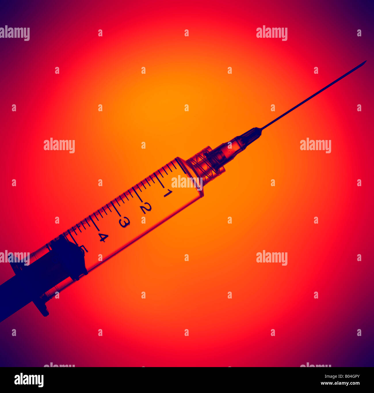 digitally altered closeup hypodermic needle syringe Stock Photo Alamy