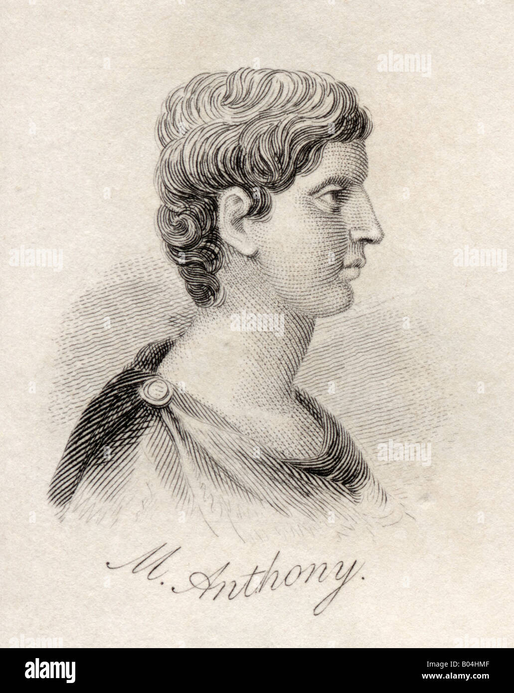 Marcus Antonius, 83BC - 30BC, aka Mark Antony. Roman politician and general Stock Photo