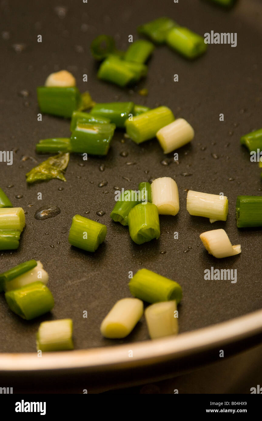 Green onions sliced hi-res stock photography and images - Alamy