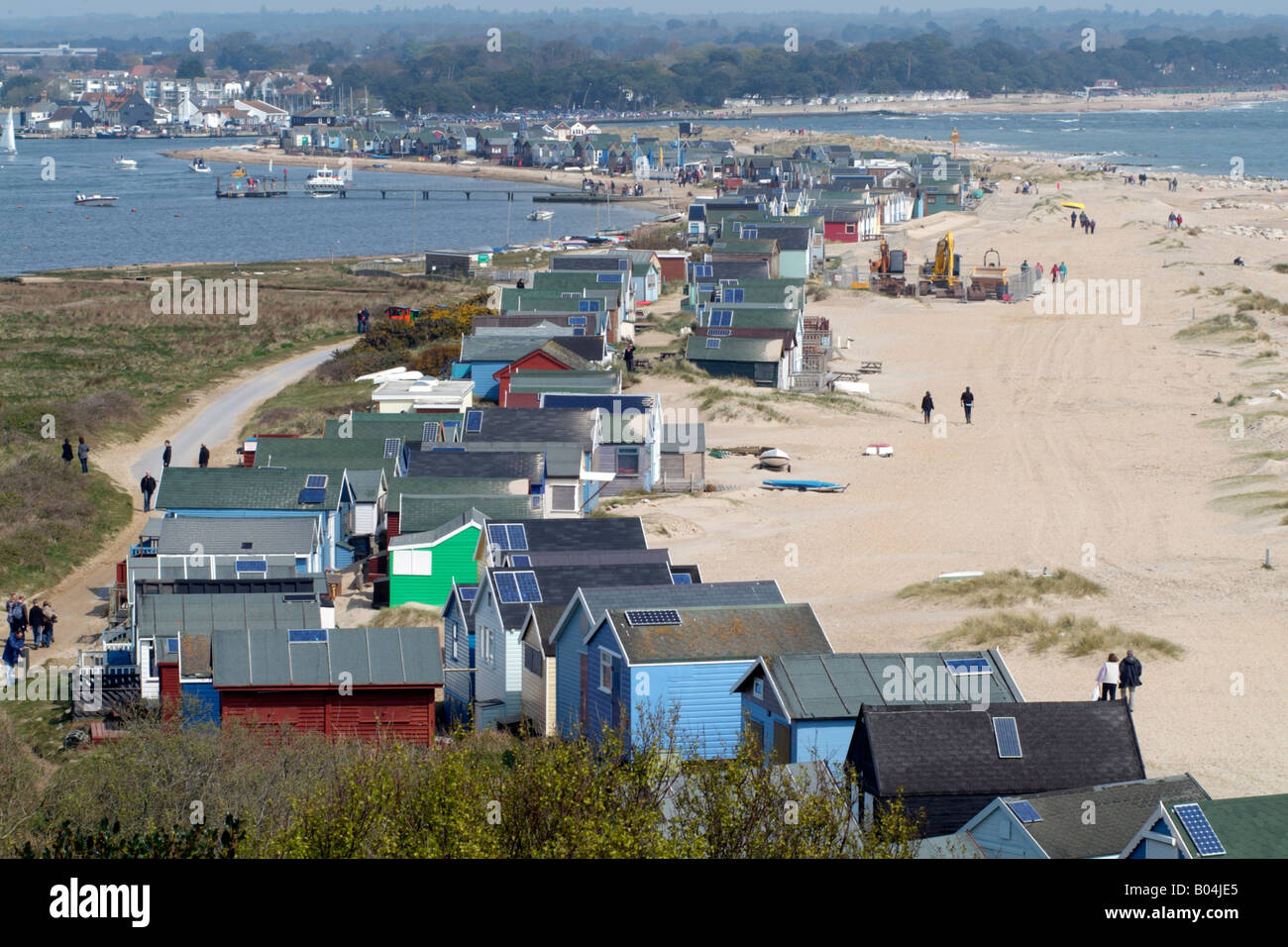 Mudeford Sandbank Wooden Beach Houses Dorset England UK Stock Photo Alamy