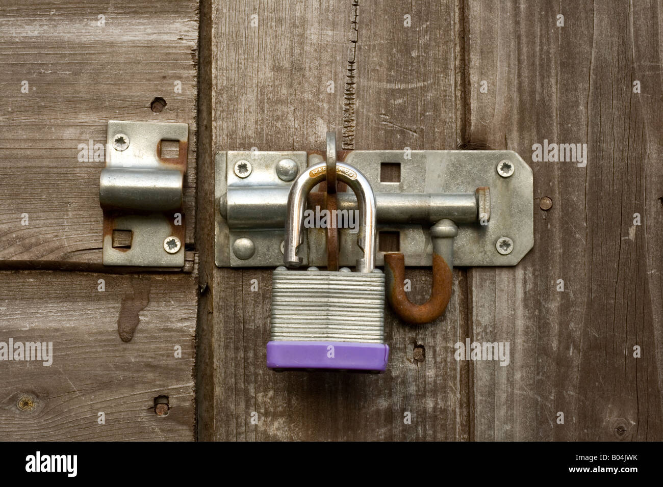 Padlock and hasp Stock Photo Alamy