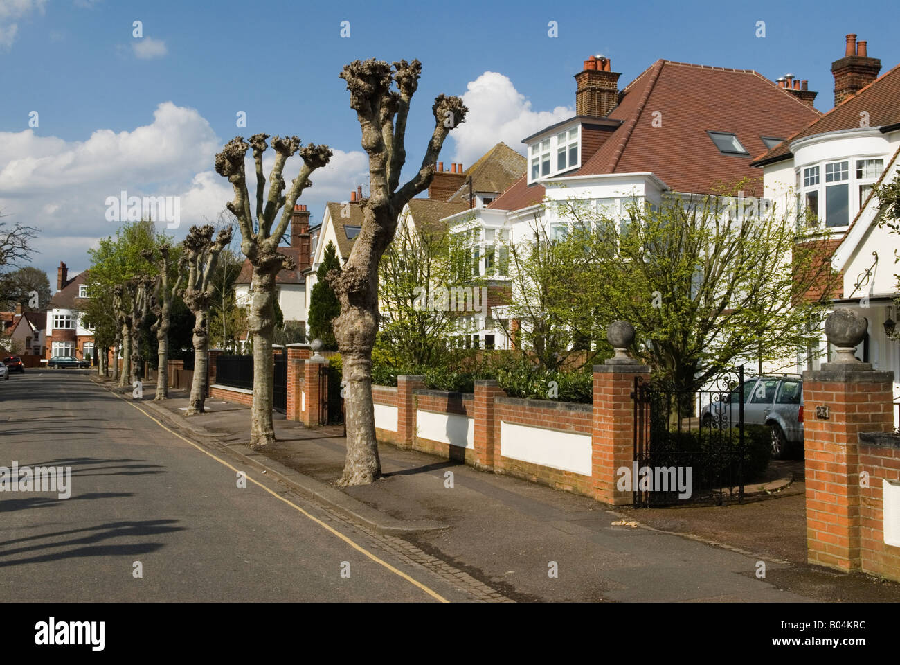 "Wimbledon Village" Housing South west London SW19 London UK Stock