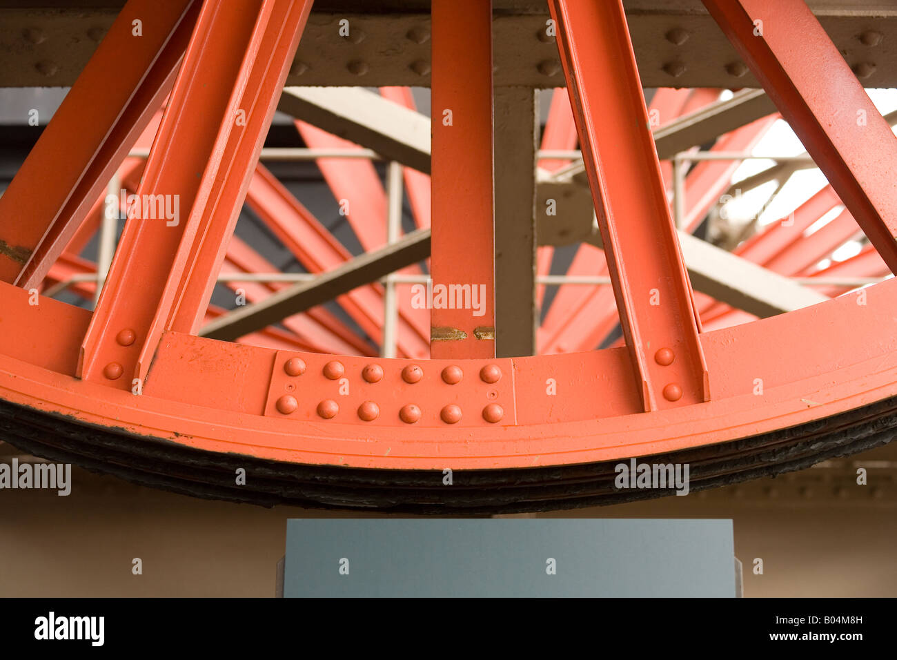Lift winch wheel Eiffel Tower Paris France Stock Photo