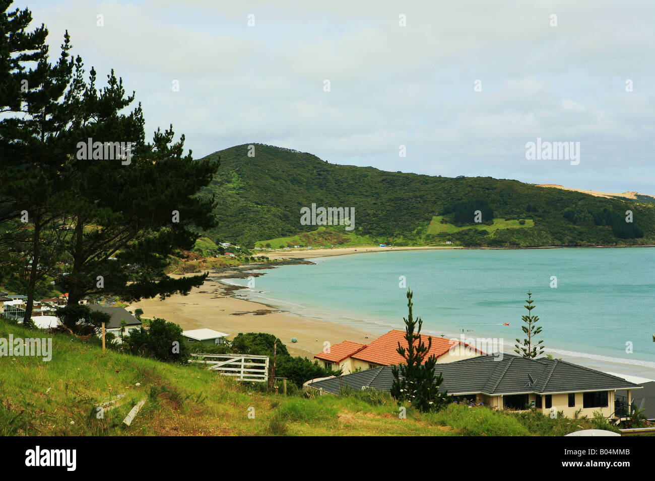 Bay at Ahipara end of ninety mile beach North Island New Zealand Stock Photo