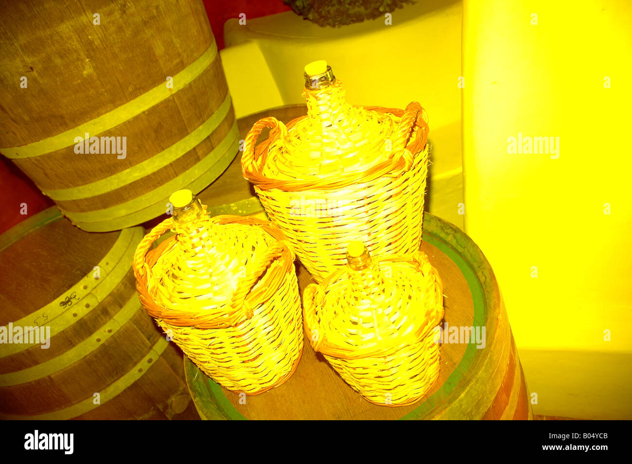 Feier party celebration Farbblitz colorflash Bewegungsunschärfe blurred motion Fass barrel Stock Photo