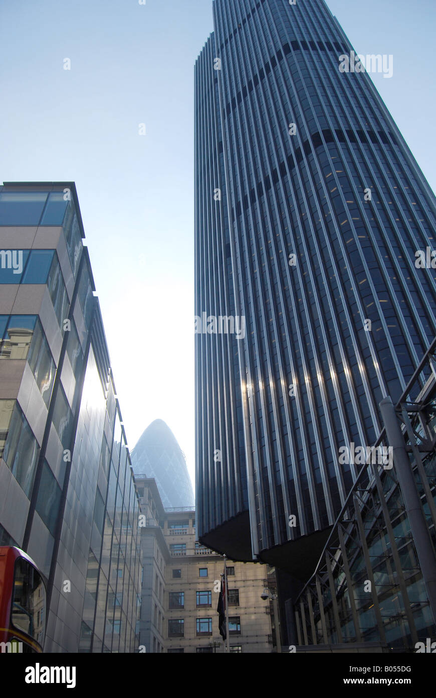 Natwest tower 'square mile' Bank London Gherkin credit crunch ftse nasdaq Stock Photo