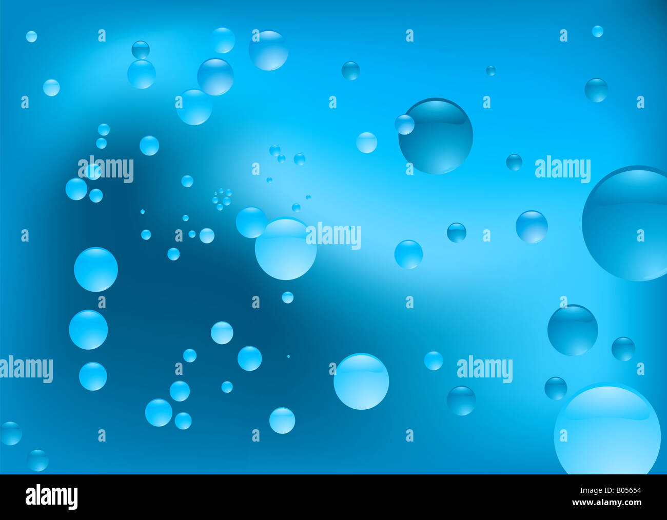 dreamy blue water background with bubbles and copy space Stock Photo ...