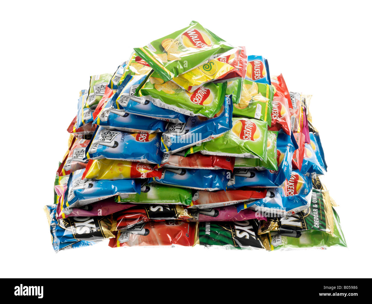 Pile of Crisps Stock Photo