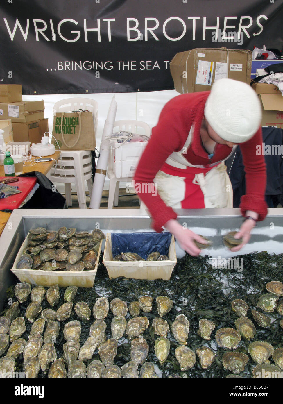 UK Selling oysters at St. Day and Shakespeare's birthday at