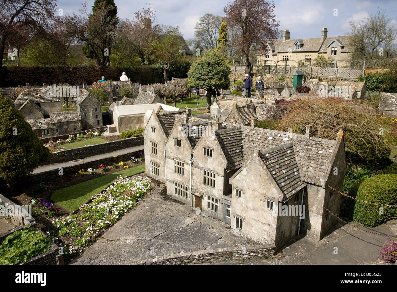 Miniature Cotswold houses model village Bourton on the Water UK Stock Photo
