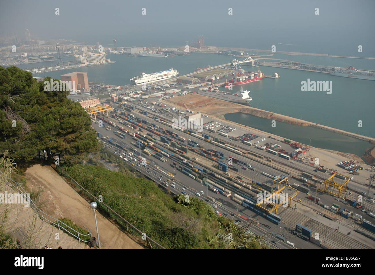 port Hafen top view Aussicht von oben Stock Photo