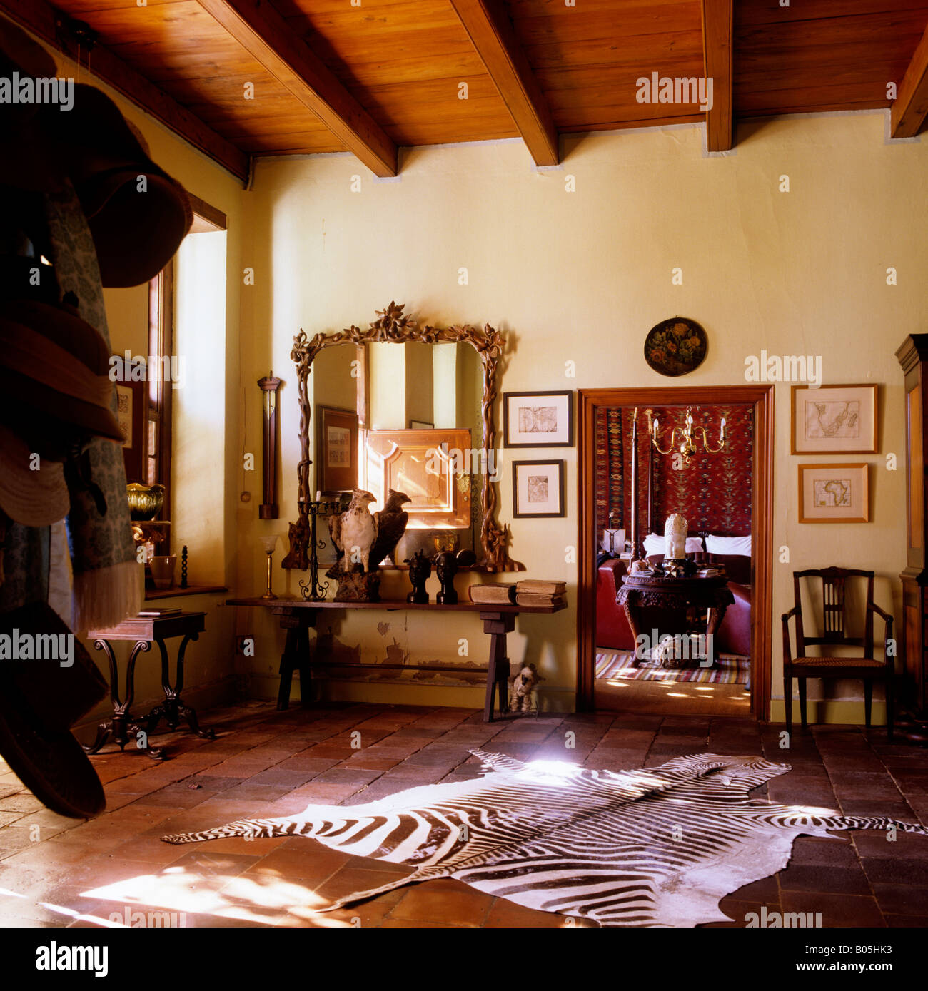 entrance hall in a South African Cape Dutch homestead Stock Photo