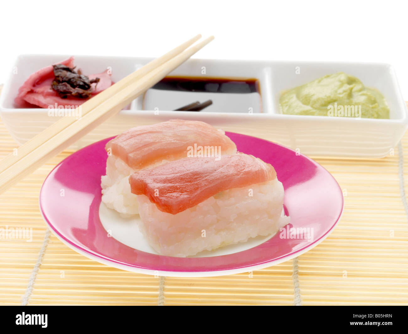 Freshly Prepared Japanese Style Sushi Food With No People Stock Photo