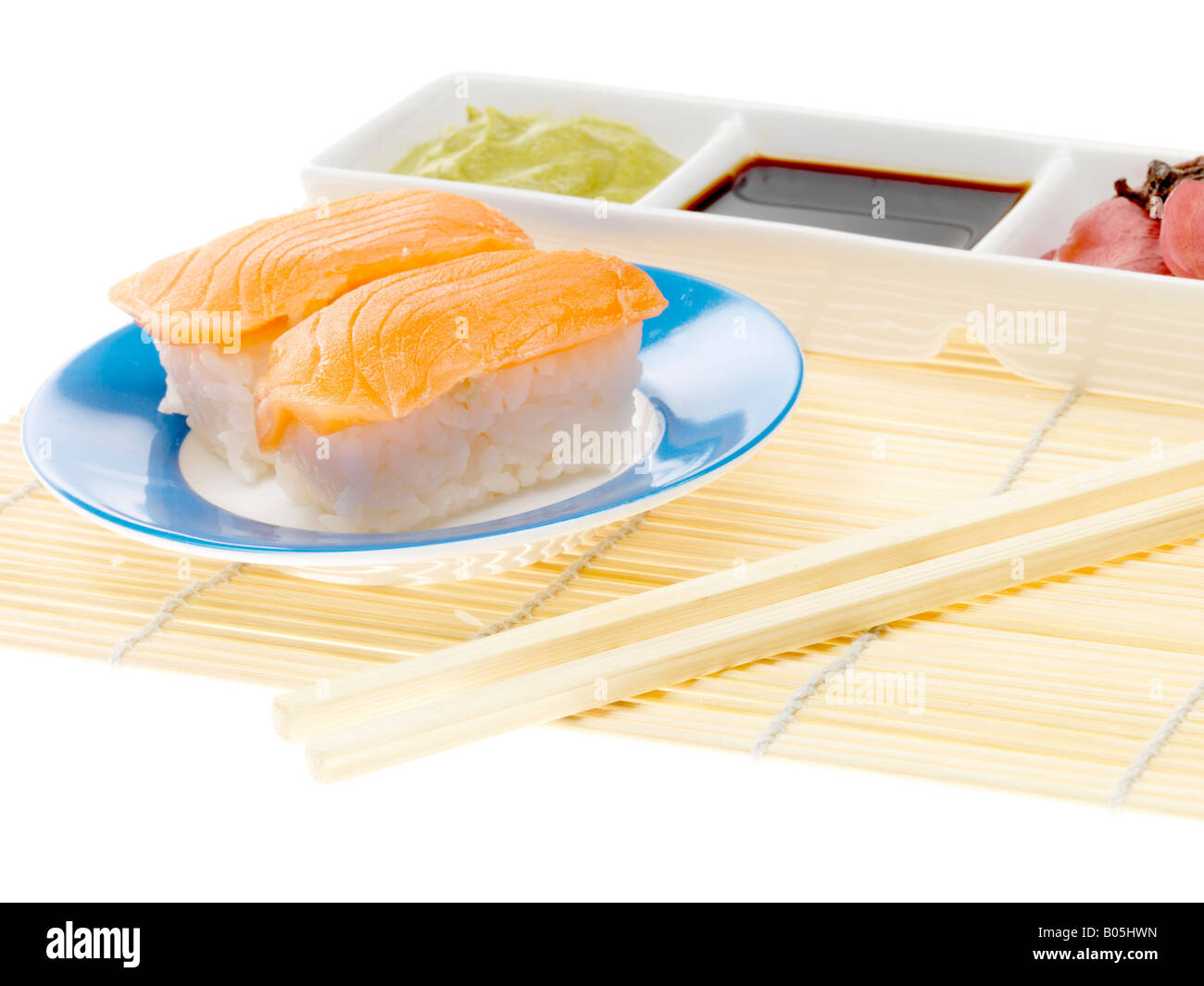 Freshly Prepared Japanese Style Sushi Food With No People Stock Photo