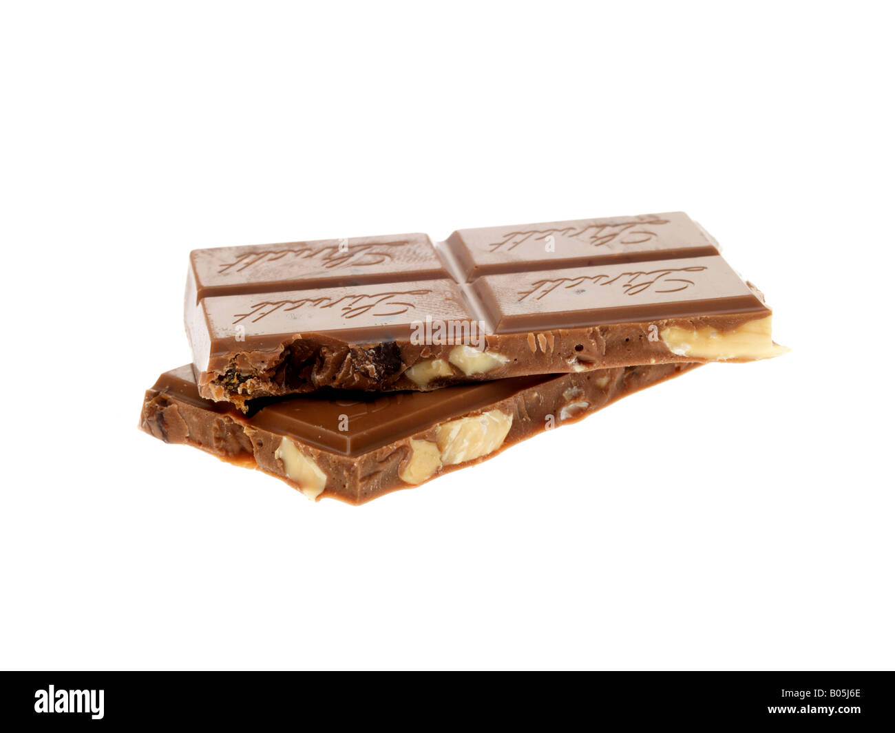 Fruit and Nut Milk Chocolate Bar Stock Photo Alamy