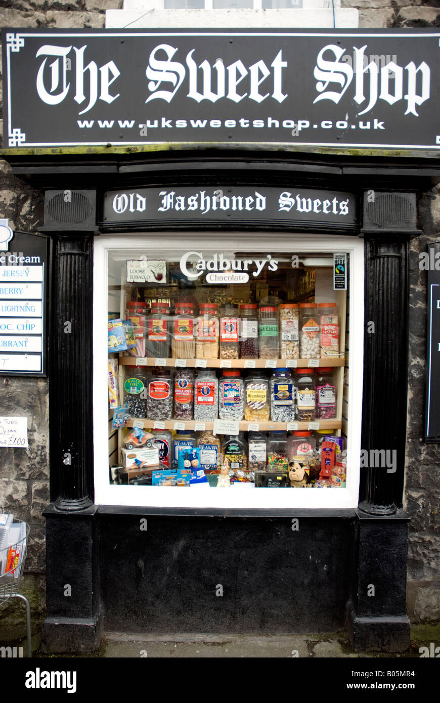 Old sweet shop window in Kirkby Lonsdale town Stock Photo Alamy