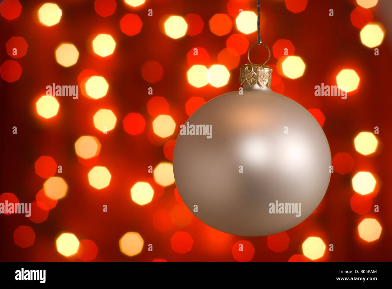 Silver christmas ball. Stock Photo