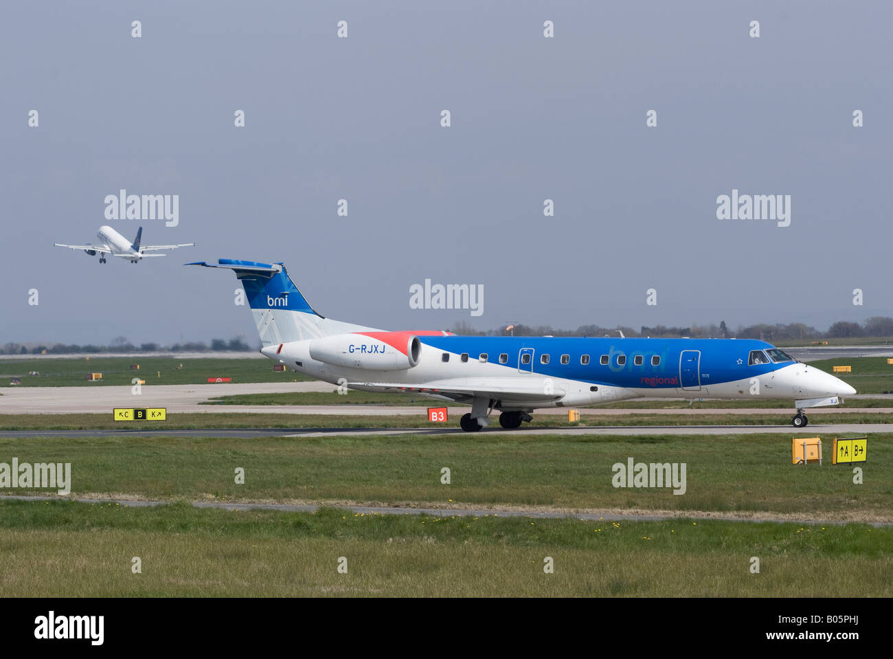 Bmi Regional Embraer 145 Ep Taxiing For Take Off At Manchester