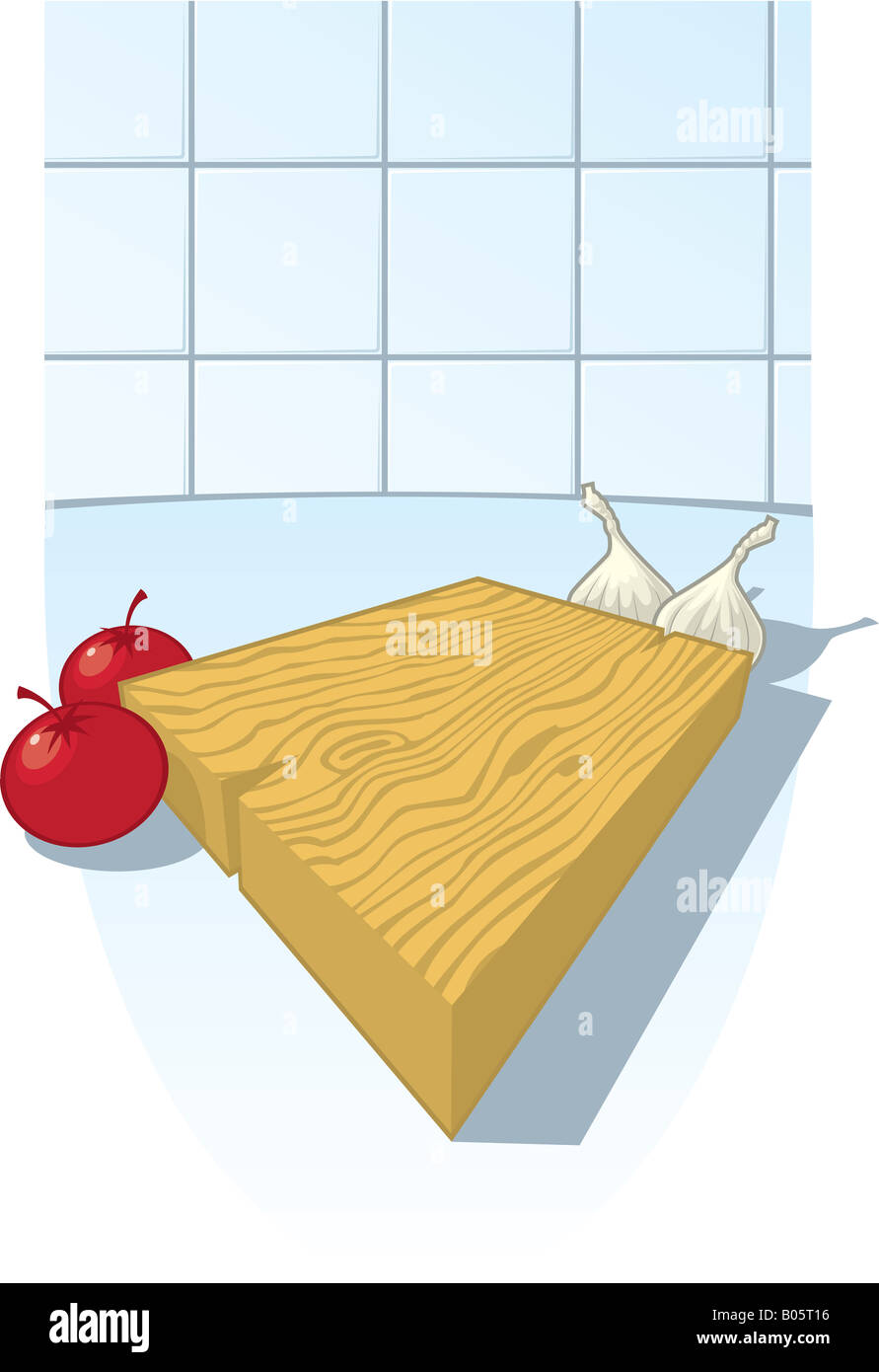Chopping board with tomatoes Stock Photo - Alamy