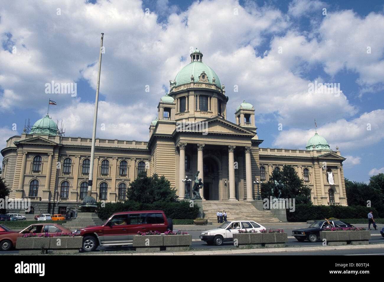 City centre Parliament building Skupstina Built 1907 BELGRADE SERBIA Stock Photo