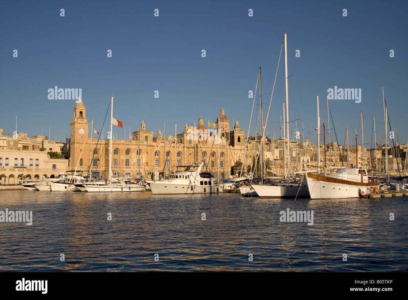 Grand Harbour Yacht Marina, Birgu, Malta Stock Photo