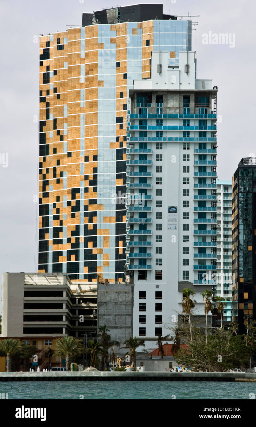 Hurricane damage, Miami Florida Stock Photo