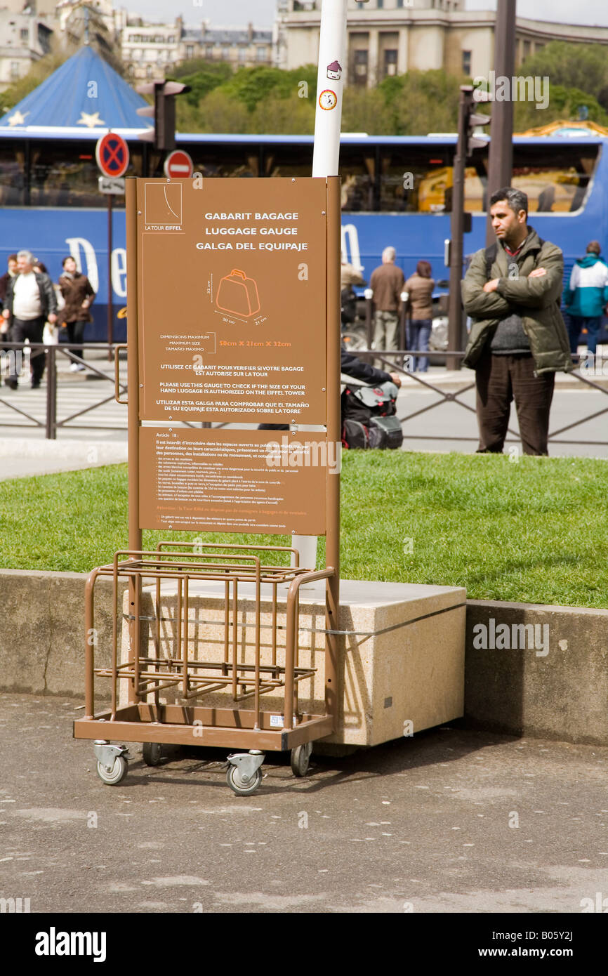 Security bag check at the Eiffel Tower Paris France Stock Photo Alamy
