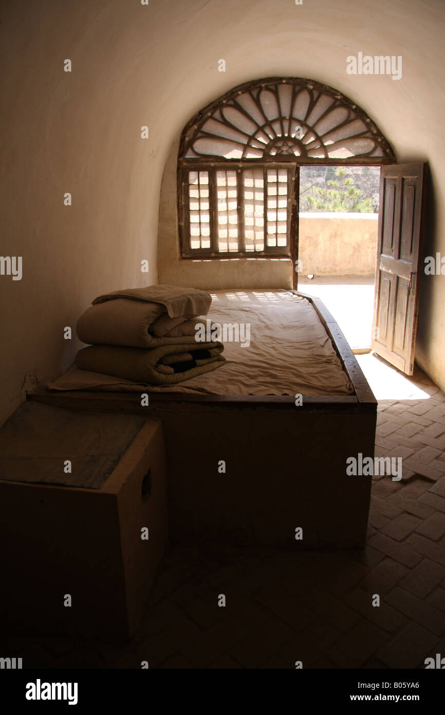 Kang bed, Mao's headquarters, Yan'an, China Stock Photo
