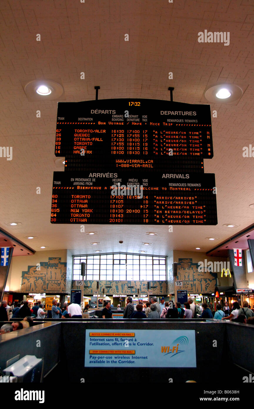 Canada Quebec Montreal. Central Station underground VIA Rail