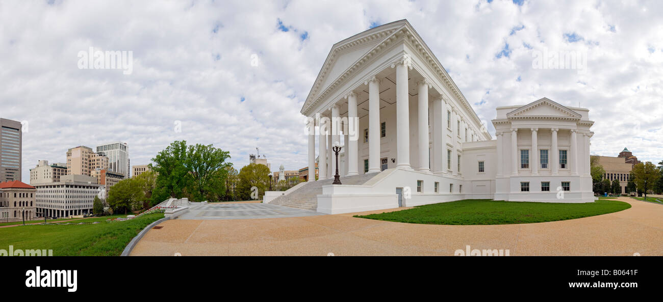 Virginia State Capitol Building in Richmond High resolution panorama Stock Photo
