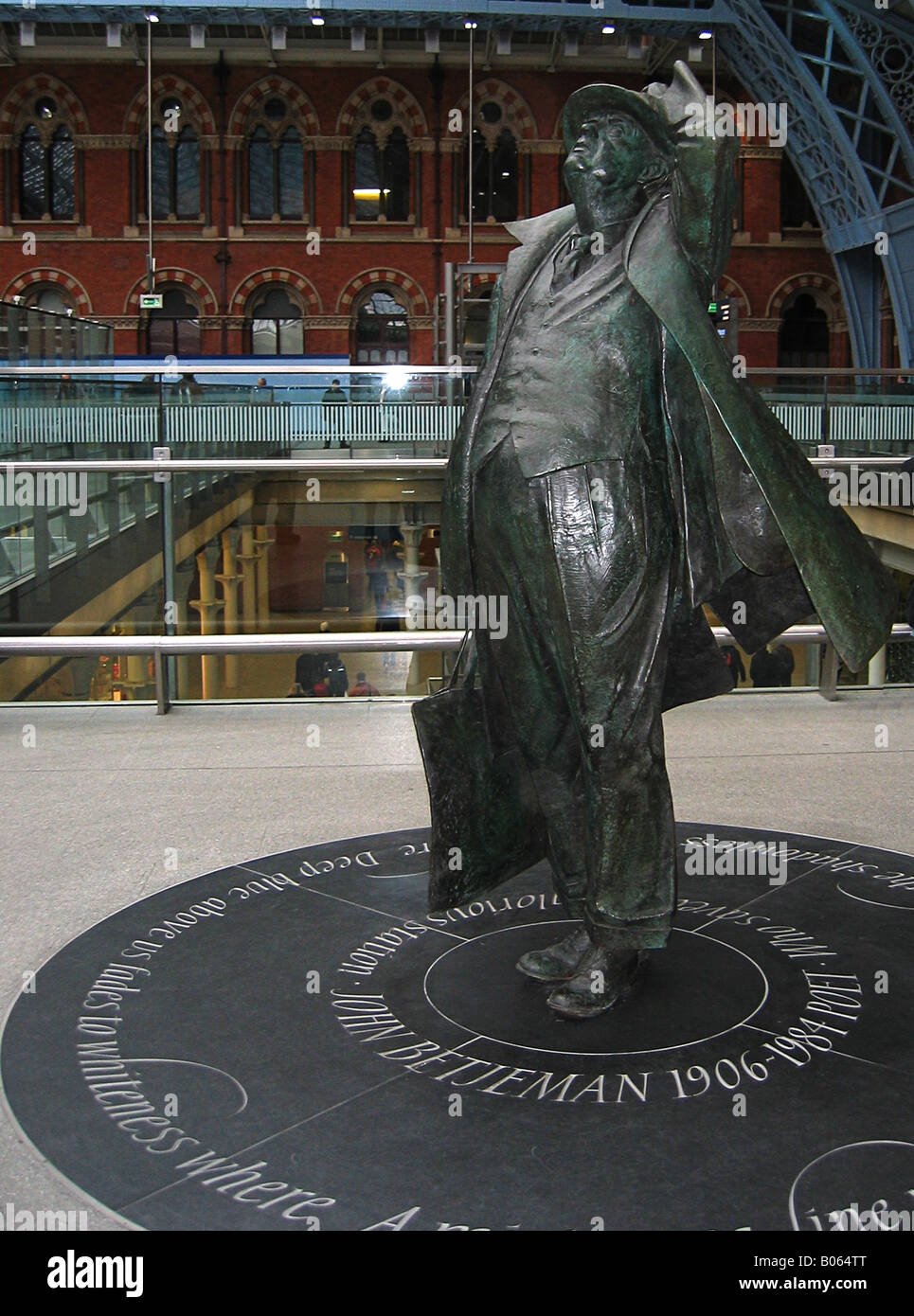Statue of John Betjeman at St Pancras. Stock Photo