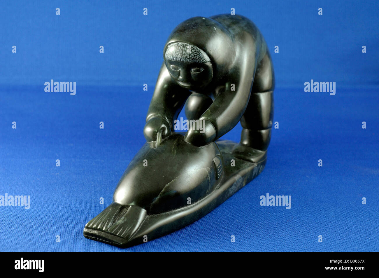 Canada, First Nations Canadian art. Typical Inuit soapstone sculpture