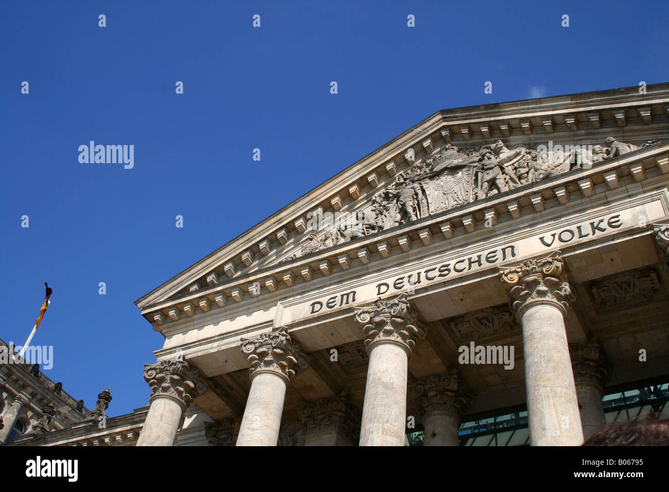 facade of the Reichstag, Berlin, Germany Stock Photo